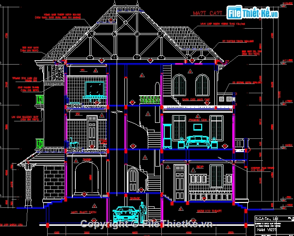 Biệt thự 4 tầng,Biệt thự 10.5x16.5m,kiến trúc biệt thự